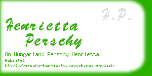 henrietta perschy business card